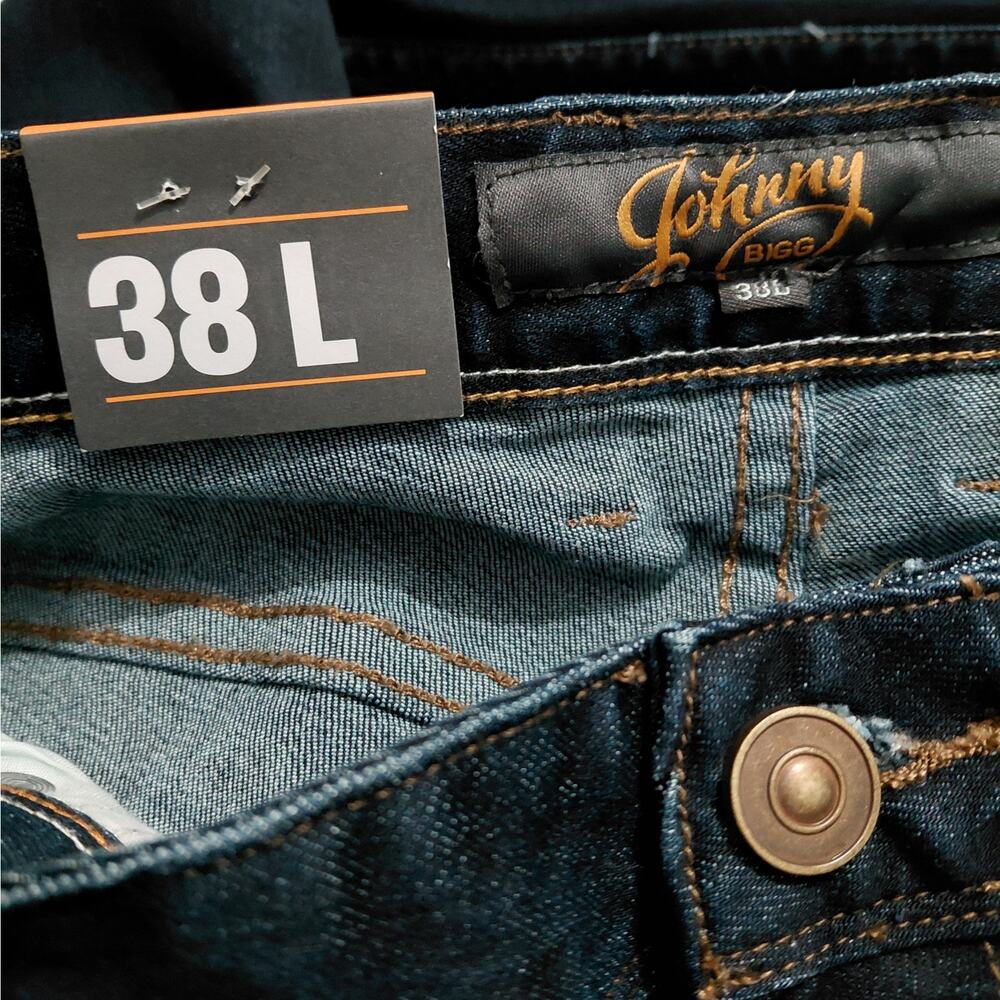 Johnny Bigg Mens 38L Aeden Slim Fit Jeans Dark Wash Stretch Denim Long Leg NWT - Picture 7 of 11